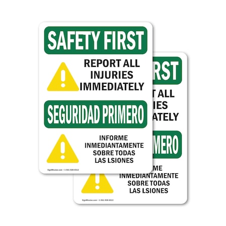 Signmission Safety Culture Sign, 5 in Width, Vinyl Decal, Rectangle OS-2PACK-SF-D-57-L-10856